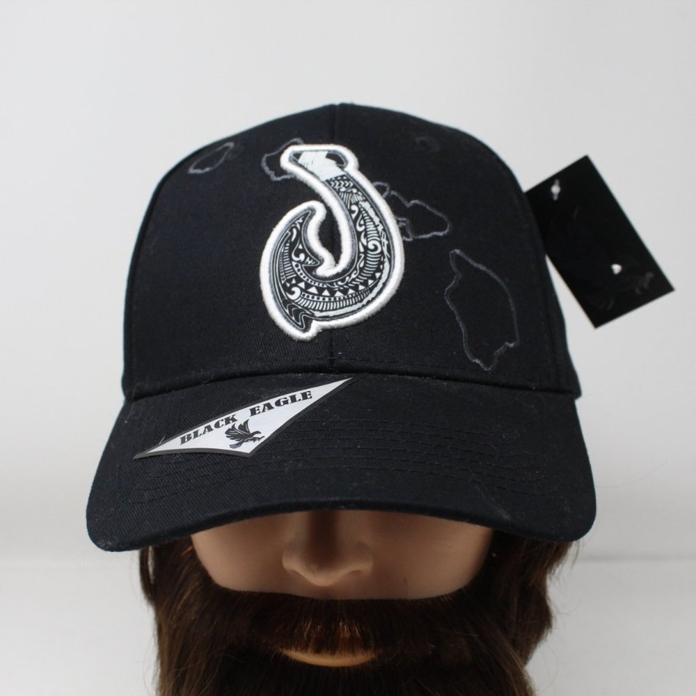 Black Eagle Baseball Hat NWT Adjustable Black‎ 100% Cotton by Ace Cap